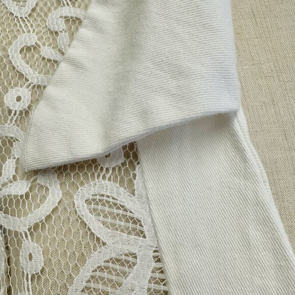 Vintage 90s Banjo poplin and lace western zip up shirt size 1X - Picture 6 of 15